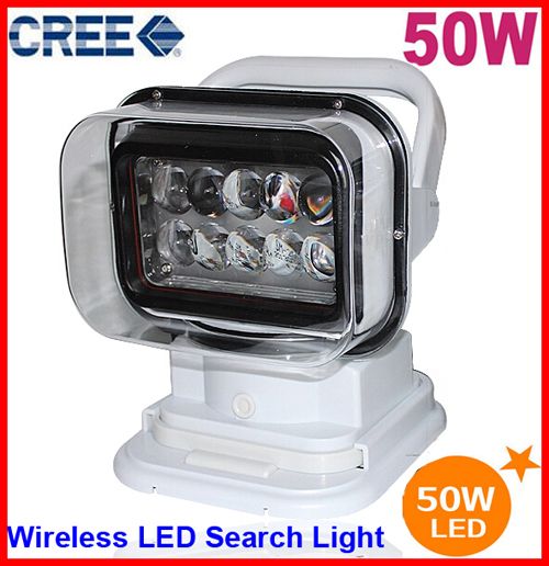 CREE 50W Led Remote Control Search Light 360° Boat Camping Magnetic Base Spot