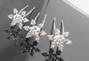 Christmas party favor rhinestone diamond snowflake hair clips fancy dress crystal U hairpin tiaras Halloween Cosplay props women girl gift