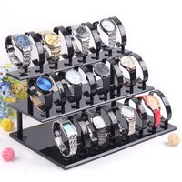 Acrylic Drie Laag Verwijderbare Horloges Armband Sieraden Display Stand Luxury Watch Storage Show Stand Rack Holder