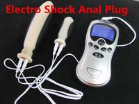 Wholesale Electric Shock Anal Plug Stimulation Electro Butt Vaginal Plugs Sex Toys Mastubation BDSM Bondage Gear Kit