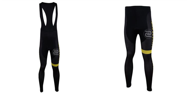 

black Livestrong Gel Padded Cycling Long Pants Spring Autumn Ropa Ciclismo Bicycle Bike Trousers Running Fitness Compression Tights for men