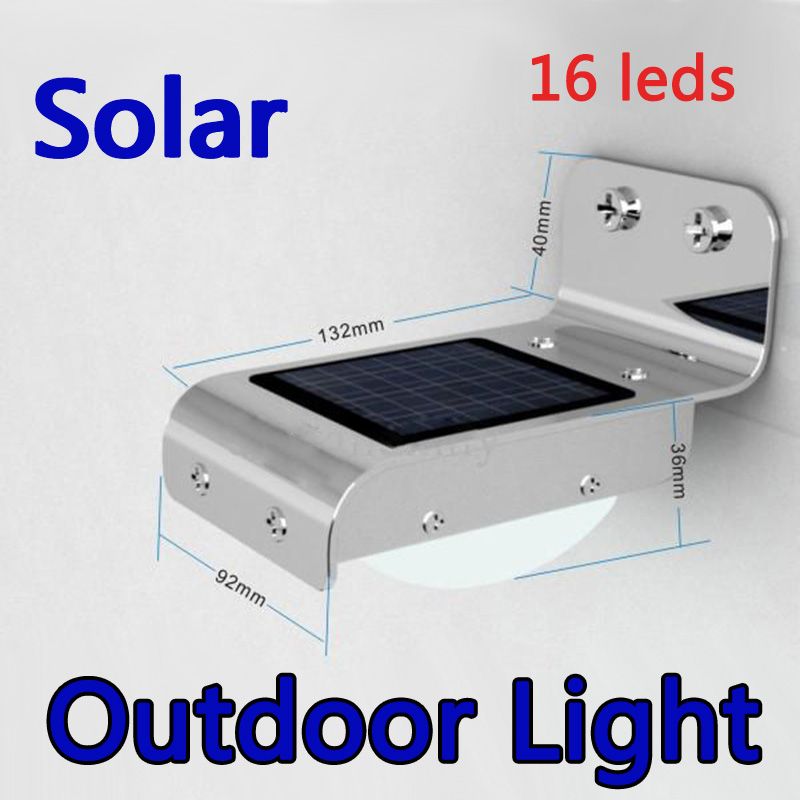Led Solar Lamp Outdoor Wall Light Ray Sound Sensor 16 Led Solar Lamp Outdoor Wall Light Ray Sound Sensor 16 Leds Cool White Waterproof Path Garden Yard Lighting Lamps