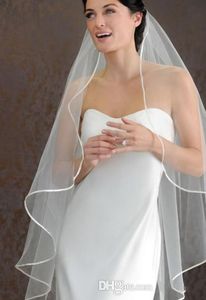 Wholesale pearl blusher veil for sale - Group buy cheap short veil Hot Seller LAYER White Ivory wedding Veils Short Bridal Wedding Accessories Veil bridal wedding veil With Satin band