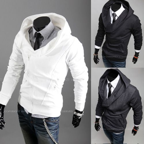 side zip hoodie men's