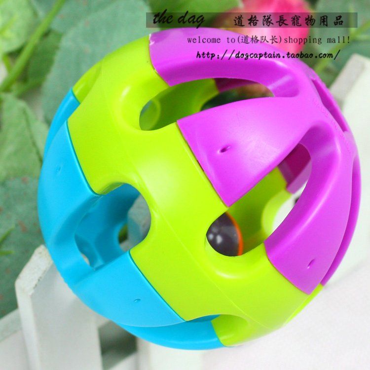 Hot Hard Plastic Ball Dog Toy Pet Toy Dog Toy Ball With A Bell Sounding