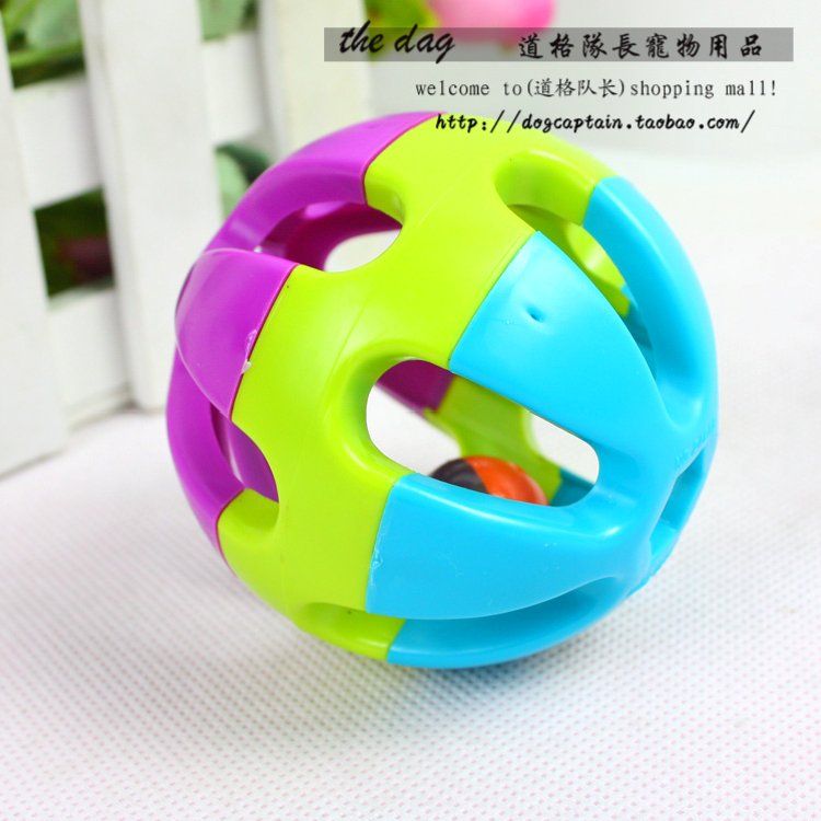 Hot Hard Plastic Ball Dog Toy Pet Toy Dog Toy Ball With A Bell Sounding