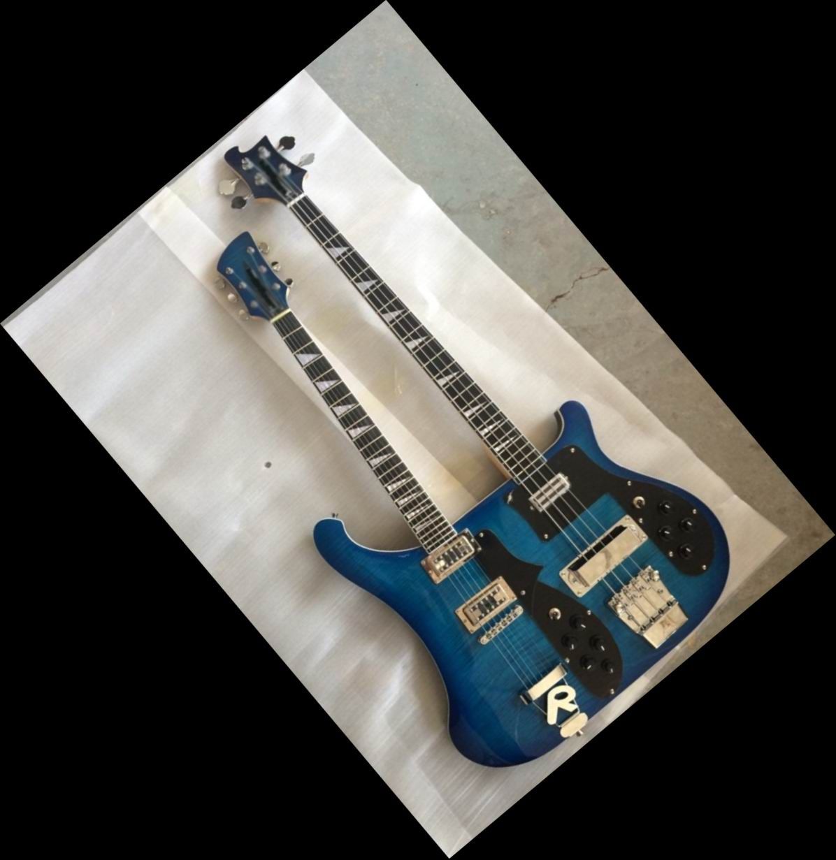 Wholesale New Double Neck Bass Guitar 4 String Bass And 6 String Guitar