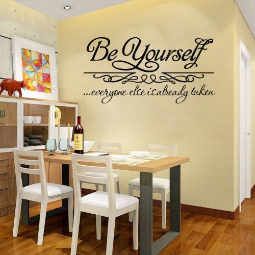Be Yourself Vinyl Inspirational Wall Decal Quote Sticker Living Room Decor Decal Wall Decal Wall Art From Flylife 4 03 Dhgate Com