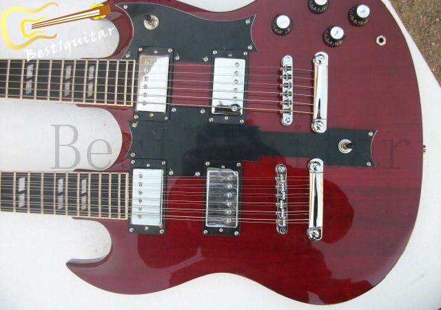 Compra SG Vino Rojo Guitarra De Doble Mástil De La Guitarra Eléctrica Se  Puede Personalizar 6 Cuerdas + 12strings Led Zeppeli Página Firmada  Envejecida Barato | Entrega Rápida Y Calidad | Es.Dhgate