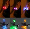 Nouveauté LED lumière clignotante en acier inoxydable strass oreille boucles d'oreilles mode bijoux rave jouets cadeau 10 pcs/lot