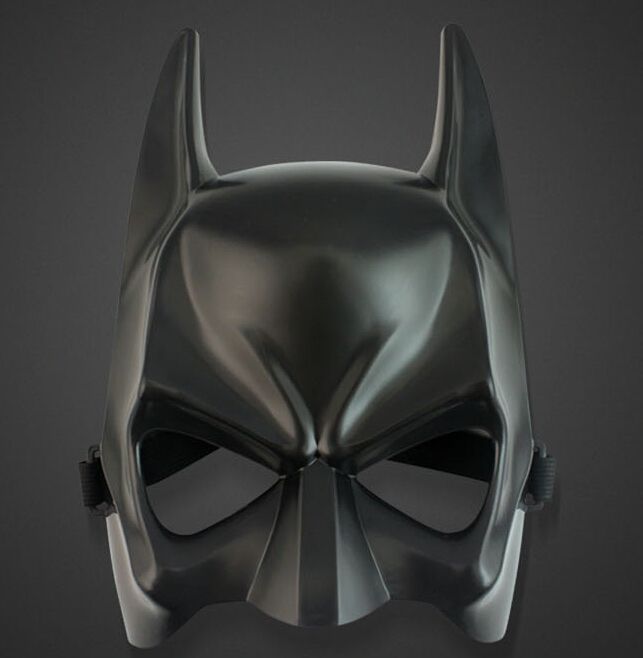 Wholesale - Halloween costume party mask cartoon simulation male adults batman black plastic and half face mask 10pcs/lot
