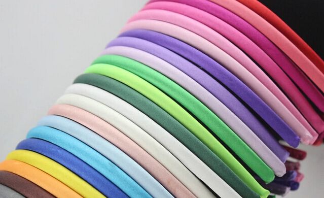 Heiße Verkäufe 20 farben Mädchen 10mm Satin Stirnbänder Kinder Stirnbänder haarband haar zubehör 20 teile/los