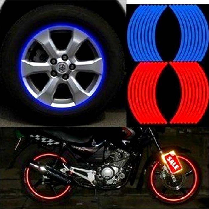 Acheter Nouveau Bandes Moto Voiture Roue Pneu Autocollants Bande Reflechissante De Jante Voiture Style Jecksion De 3 36 Du Agogogo Dhgate Com