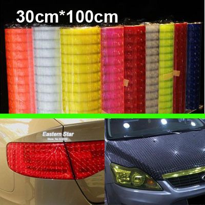 12/" x 24/" Cat Eyes Golden Yellow Tint Headlight Taillight Fog Light Vinyl Film