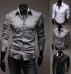 2016 heißer verkauf Kostenloser Versand Neue Herren Hemden Casual Slim Fit Stilvolle Herren Hemden 5902