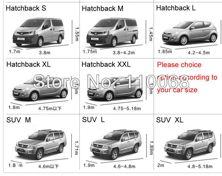 Car Cover Chart