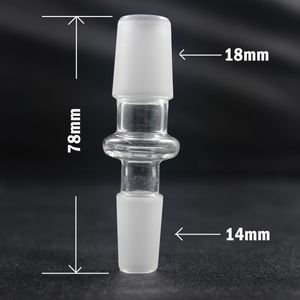 Adaptador de vidro para narguil￩ de 18 mm a 14 mm de fumantes fumantes de fumar macho encaixe o apanhador de cinzas Bubbler