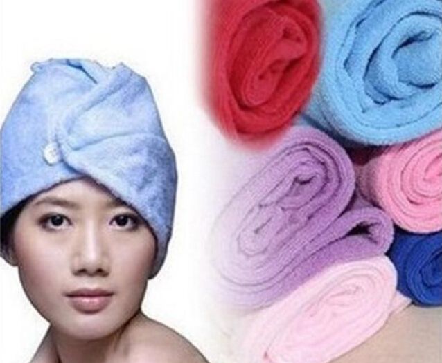 2014 Ventes chaudes Microfibre Magic Hair Dry Dry Turban Wrap Towel Cheveux longs Ultrafine Super Absorbant Fiber Hat Dry Hair Towel