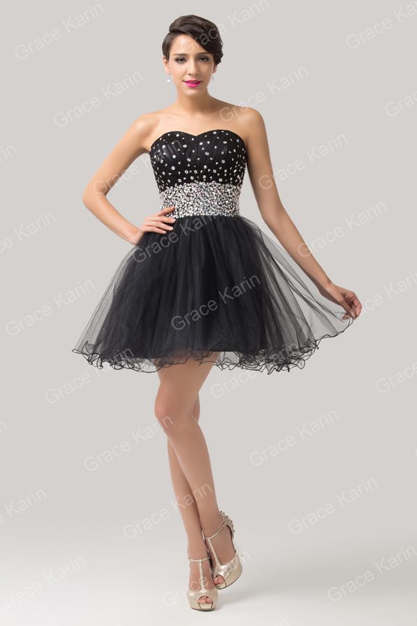 silver and black cocktail dress