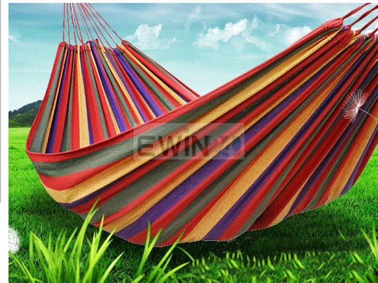 Jardín grueso hamaca al aire libre lienzo ocio campamento striping swing bolsa al aire libre alta calidad 30 unids / lotes cómodo