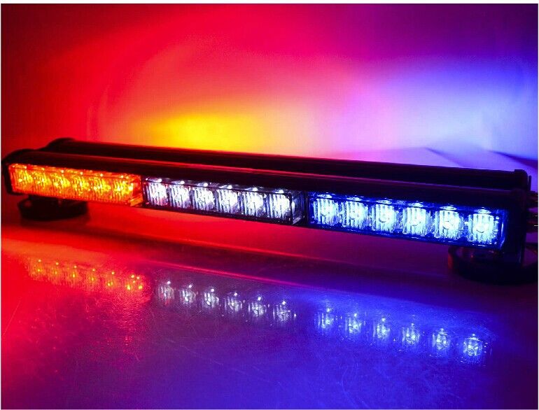 96W 3LED Strobe Flash Warning EMS Police Car Light Flashing Firemen Fog