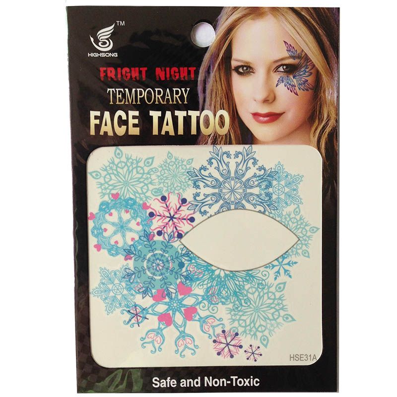 Grosshandel Freies Verschiffen Hellblau Schneeflocke Gesicht Tattoo Aufkleber Mix Links Rechts Auge Temporare Tattoo Aufkleber Fur Madchen Von Yypamme 5 75 Auf De Dhgate Com Dhgate