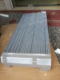 39899893 silvery aluminum plate-fin air cooler oil cooler combined radiator for scerw air compressor