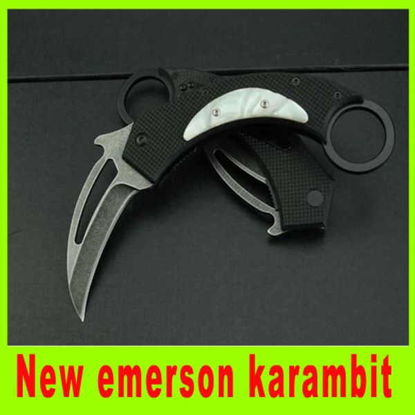 Emerson Bullet To The Head Karambit Camping Knife 440 Steel G10 Resin Handle Outdoor Folding Hunting Knives Christmas Gift 197h Custom Hunting