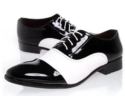 Mens Shoes Lace Up Flats Man Leather 
