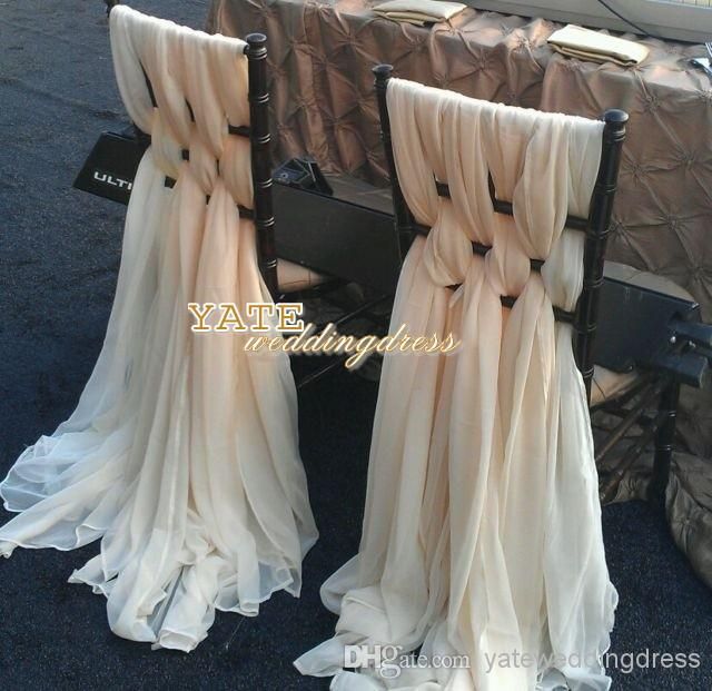 Великолепные шифоновые оборманы стул Sash 60 штук / комплект 2014 свадебные украшения юбилей вечеринка банкетный аксессуар в наличии