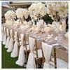 Beautiful Chiffon Ruffles Chair Sash 50 Pieces/Set 2014 Wedding Decorations Anniversary Party Banquet Accessory Free Shipping