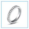 stainless steel cz wedding ring sets
