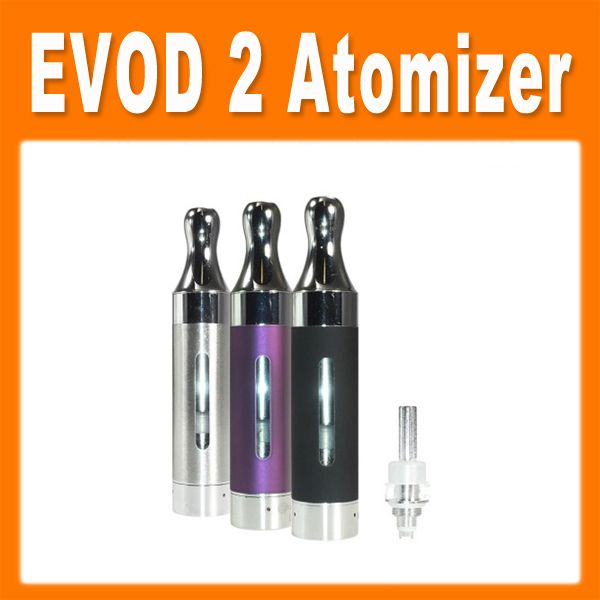 EVOD 2 Atomizer EVOD2 Dual Coil Bottom Heating Cartomizer Replaceable Coil Head Clearomizer fit to eGo Threaded Batteries and Mods 0203095