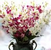Phalaenopsis de haute qualité artificiel real touch fleurs blanc bleu orchidée fleur de soie pour la décoration de mariage de mariage à la maison