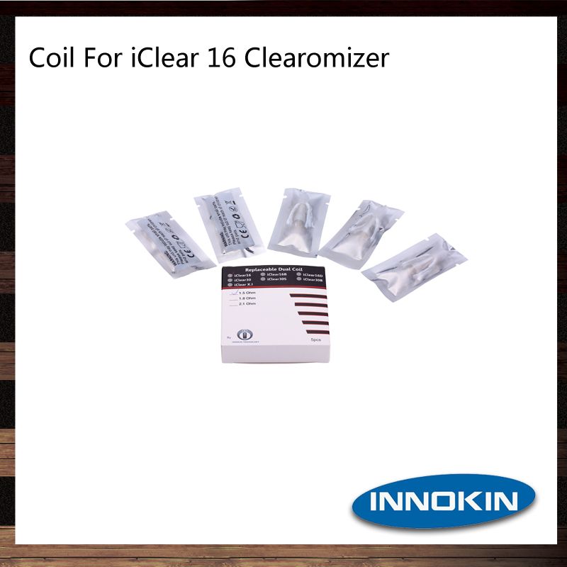 Innokin iClear 16 tête double bobine BDC Clearomizer remplacement têtes double bobine pour iClear 16 atomiseur 1.5 1.8 2.1 ohm 100% d'origine