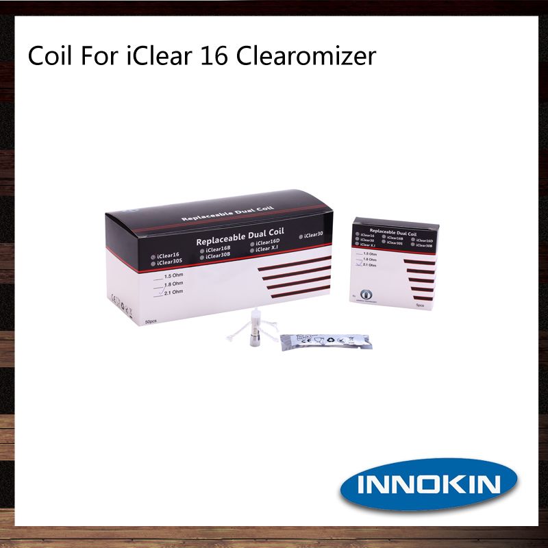 Innokin iClear 16 tête double bobine BDC Clearomizer remplacement têtes double bobine pour iClear 16 atomiseur 1.5 1.8 2.1 ohm 100% d'origine