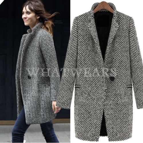 long pea coat womens wool