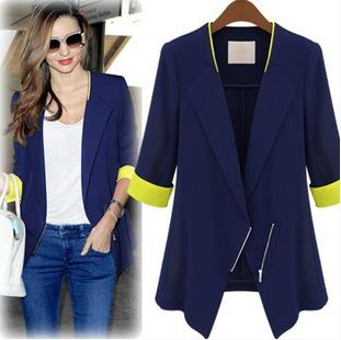 royal blue blazer outfit female