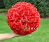 Rood / roze / wit / paars / geel kleur 30 cm / 12 "kunstmatige zijde rose bloem kussen ballen voor kerst ornamenten bruiloft decoratie