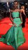 ホットオンライン販売！ Lupita Nyong'o Baftas赤いカーペットストラップレス人魚の見事な有名人ドレス習慣メイドのイブニングドレス