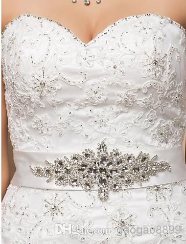 2014 cuentas de satén de cristal de encantador hermoso nupcial accesorios para los vestidos