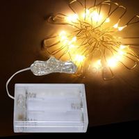 Ny 2M 20LED Warm White Copper Wire LED String Fairy Lights Lampa för dekoration