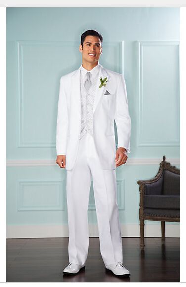 2015 New Arrive Fashion Designed Handsome White Wedding Suits For Men ...