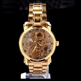 New Arrival MCE Brand Gold Skeleton Luxury Style Men's watch Automatic mechanical watch for MC13