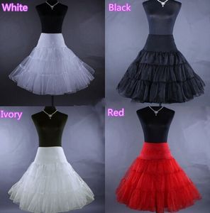 W magazynie biała Ivory Red Powrót Petticoats 2022 Hot A-Line Krótki Petticoat Retro Underskirt Huśtawka Tutu Unikalny projekt