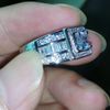 Size 7 8 9 10 11 12 13 Stunning Fashion Jewelry Men Topaz 10KT White Gold Filled Wedding Gemstones Band Male Finger Ring for love 319n