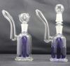 DHL Spedizione gratuita Glass Bubbler con 6 Arm blue Tree percs Bong in vetro con attacchi multipli Percolatore Buona diffusione Ash Catcher Pipe