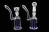 DHL Spedizione gratuita Glass Bubbler con 6 Arm blue Tree percs Bong in vetro con attacchi multipli Percolatore Buona diffusione Ash Catcher Pipe