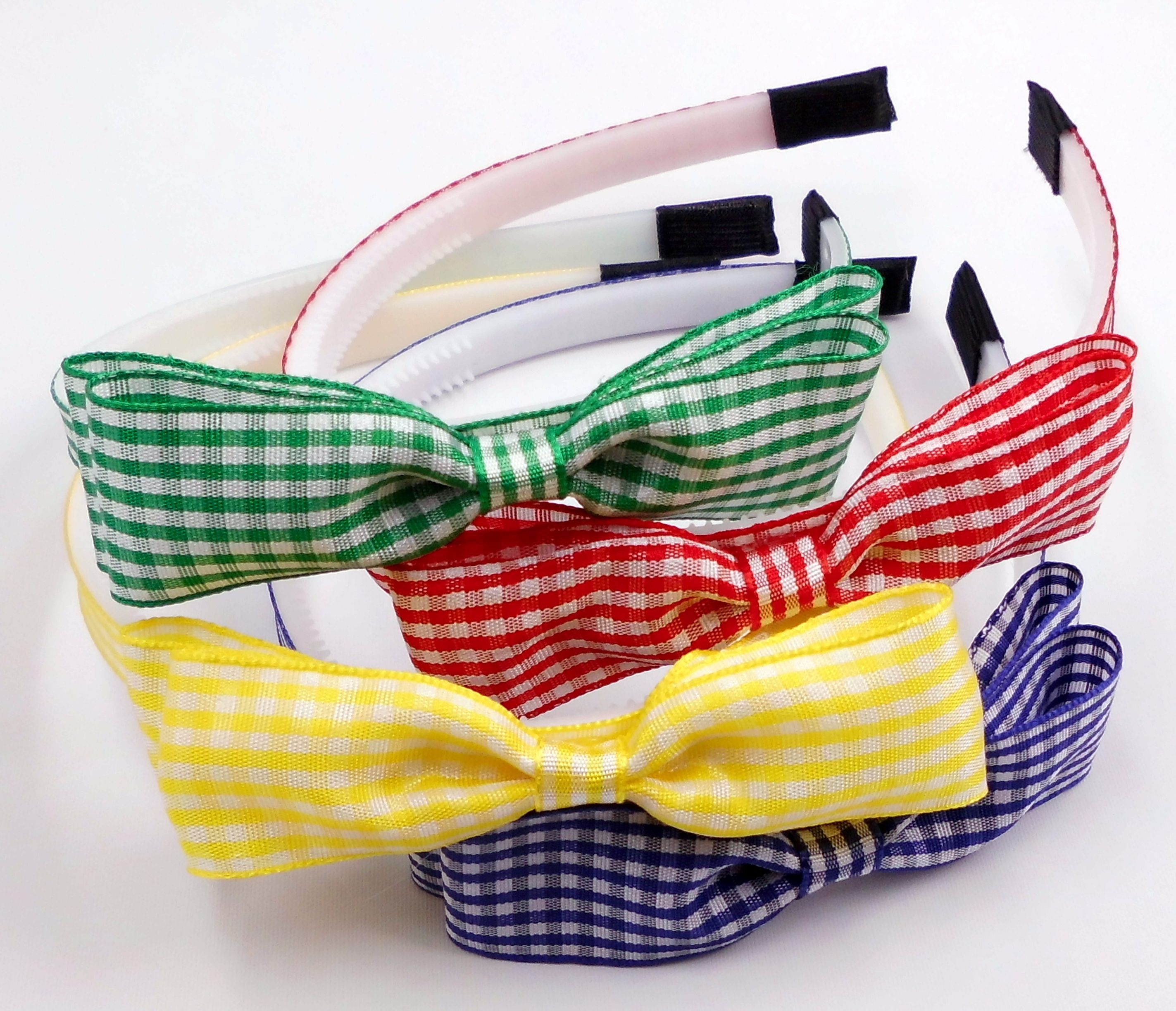 

4.5" Gingham headband bow ,Shcool headband accessories 30pcs, Multi-color