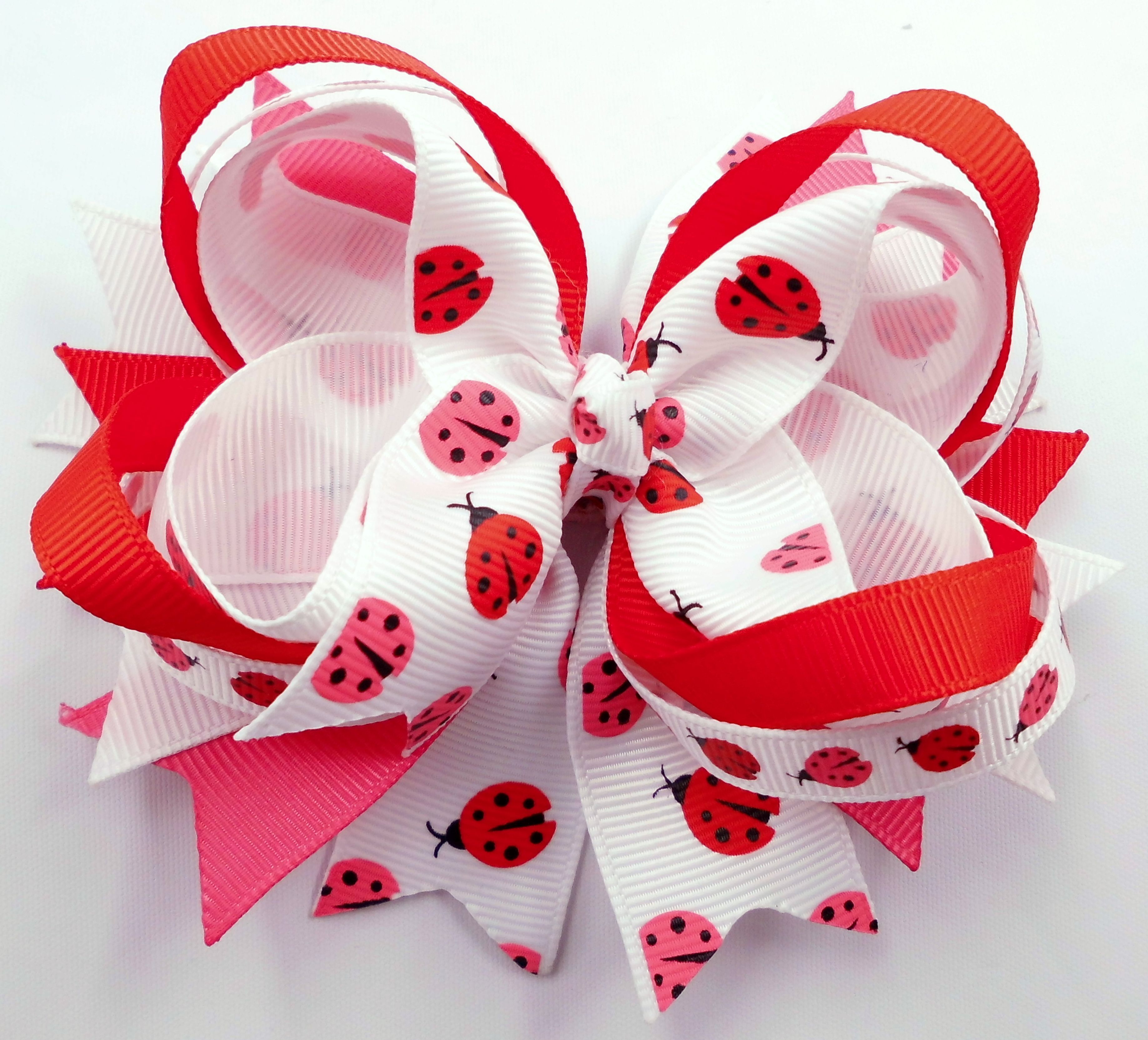 ladybug hair bow
